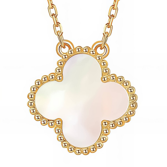 18K gold plated Stainless steel four leaf clover necklace