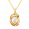 18K gold plated Stainless steel pearl necklace