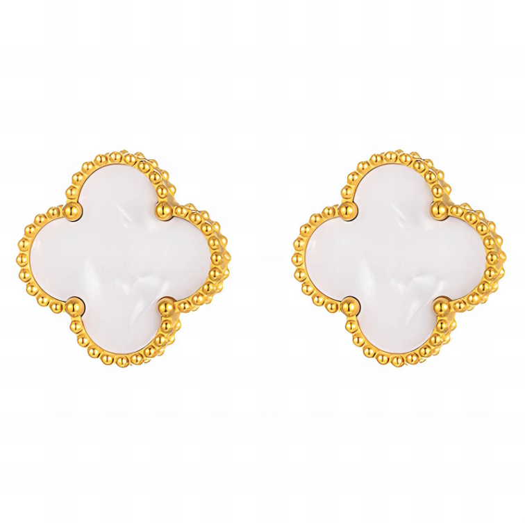 Four leaf clover studs