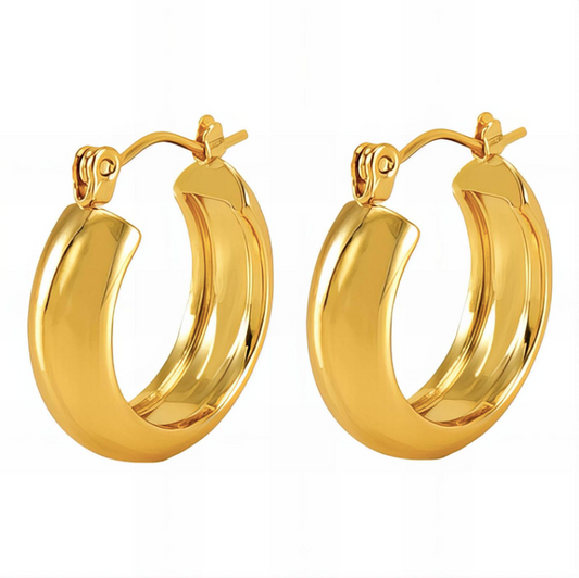 Gold thick hoops