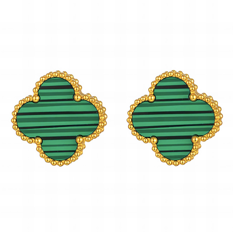 Four leaf clover studs