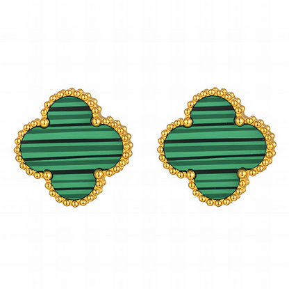 Four leaf clover studs