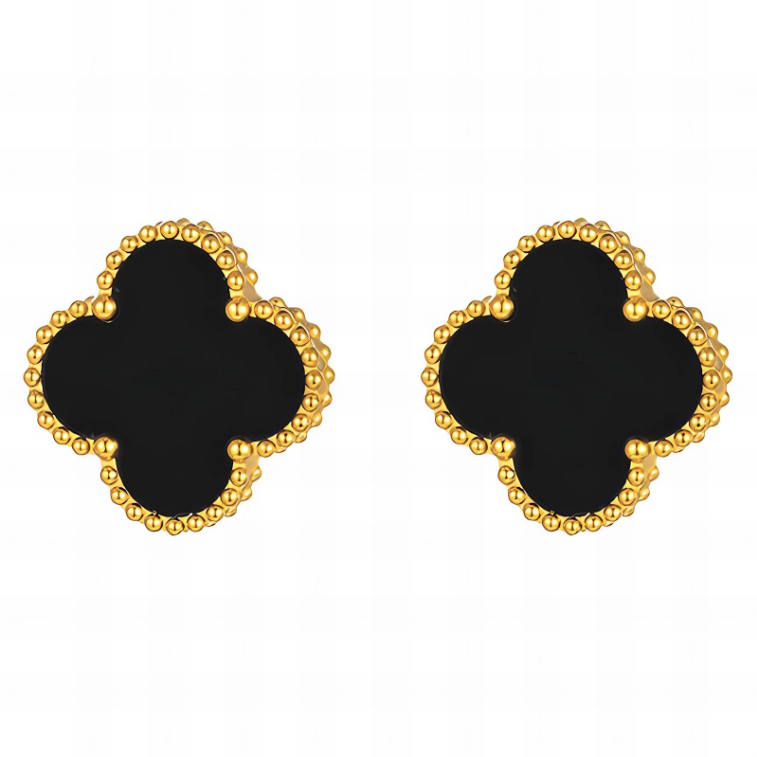 Four leaf clover studs